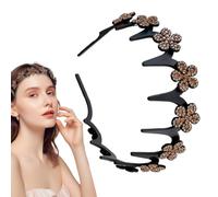 Fascia Onde | Fascia Donna con Strass - Accessorio Capelli Indossabile Tutto il Giorno Anti Ribelli per Donne Ragazze Uso Quotidiano Palestra