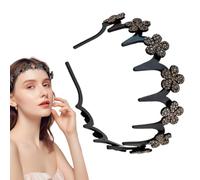 Fascia Onde | Fascia Donna con Strass,Accessorio Capelli Indossabile Tutto il Giorno Anti Ribelli per Donne Ragazze Uso Quotidiano Palestra