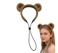 Fascia Orecchie Orso - Fermacapelli Animali Peluche Ragazze Donne | Accessorio Costume Alice Nel Paese Delle Meraviglie | Fascia Orecchie Orso Marrone Morbida Pelliccia Sintetica Halloween