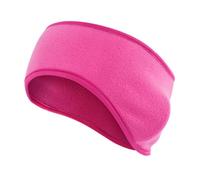 Fascia paraorecchie morbida per assorbire il sudore, per ciclismo, campeggio, inverno, corsa, fascia invernale per orecchie, paraorecchie (rosso rosa)