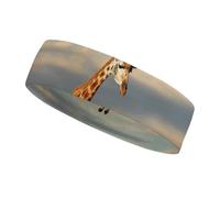 Fascia per allenamento con giraffa e animali dell'Africa, unisex, traspirante, per tennis, basket, corsa, palestra, sport all'aria aperta