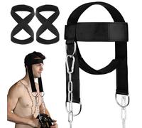 Fascia per Allenamento del Collo, Imbracatura Regolabile per Allenamento con Pesi/Collo con Ampia Cinghia Imbottita, Cinghie Imbottite per Sollevamento Pesi Figura 8 Supporto, Allenamento Della Forza