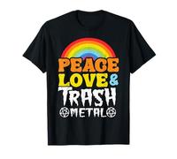 Fascia per Bambini Punk Metal Arcobaleno retrò Peace Love & TR Maglietta