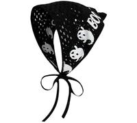 Fascia per bandana gotica all'uncinetto, sciarpa triangolare a ragnatela, nera