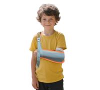 Fascia per braccio traspirante per bambini, stabilizzatore di supporto per lesioni al polso/gomiti/spalle, si adatta perfettamente sia alla mano sinistra che alla destra (grigio, L)