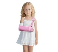Fascia per braccio traspirante per bambini, stabilizzatore di supporto per lesioni al polso/gomiti/spalle, si adatta perfettamente sia alla mano sinistra che alla destra (rosa, L)