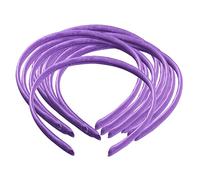 Fascia Per Capelli 10pcs 10mm Donne Girl Girl Satin Plastic Band Aliice Capelli Accessori for capelli Fascia Per Capelli Donna(Deep Purple)
