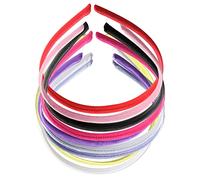 Fascia Per Capelli 10pcs 10mm Donne Girl Girl Satin Plastic Band Aliice Capelli Accessori for capelli Fascia Per Capelli Donna(Mixed)