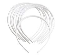 Fascia Per Capelli 10pcs 10mm Donne Girl Girl Satin Plastic Band Aliice Capelli Accessori for capelli Fascia Per Capelli Donna(White)