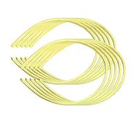 Fascia Per Capelli 10pcs 10mm Donne Girl Girl Satin Plastic Band Aliice Capelli Accessori for capelli Fascia Per Capelli Donna(Yellow)