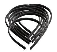 Fascia Per Capelli 10pcs 10mm Donne Girl Girl Satin Plastic Band Aliice Capelli Accessori for capelli Fascia Per Capelli Donna(Noir)