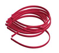 Fascia Per Capelli 10pcs 10mm Donne Girl Girl Satin Plastic Band Aliice Capelli Accessori for capelli Fascia Per Capelli Donna(Wine Red)
