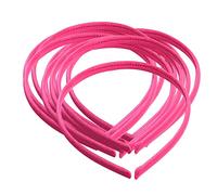 Fascia Per Capelli 10pcs 10mm Donne Girl Girl Satin Plastic Band Aliice Capelli Accessori for capelli Fascia Per Capelli Donna(Rose Red)