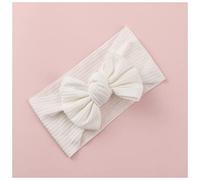 Fascia Per Capelli 1pc / lot Fashion Solid Knot Bow Headband Headwrap Girls Cotton Bows Turban for la coppa elastica della ragazza Fascia Per Capelli Donna(White)