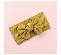 Fascia Per Capelli 1pc / lot Fashion Solid Knot Bow Headband Headwrap Girls Cotton Bows Turban for la coppa elastica della ragazza Fascia Per Capelli Donna(Yellow)