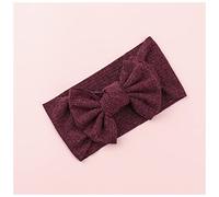 Fascia Per Capelli 1pc / lot Fashion Solid Knot Bow Headband Headwrap Girls Cotton Bows Turban for la coppa elastica della ragazza Fascia Per Capelli Donna(Wine Red)