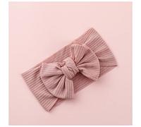 Fascia Per Capelli 1pc / lot Fashion Solid Knot Bow Headband Headwrap Girls Cotton Bows Turban for la coppa elastica della ragazza Fascia Per Capelli Donna(Pink)