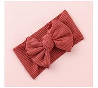 Fascia Per Capelli 1pc / lot Fashion Solid Knot Bow Headband Headwrap Girls Cotton Bows Turban for la coppa elastica della ragazza Fascia Per Capelli Donna(Watermelon red)