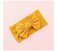 Fascia Per Capelli 1pc / lot Fashion Solid Knot Bow Headband Headwrap Girls Cotton Bows Turban for la coppa elastica della ragazza Fascia Per Capelli Donna(Gold)