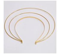 Fascia Per Capelli 2. PC 21. 0mm Metal Head Hoop 4.5mm Larghezza Capelli Band Trendy Hairbands Base Setting Fai da te Accessori for capelli for la produzione di gioielli Fascia Per Capelli Donna(Gold