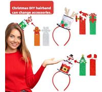 Fascia Per Capelli A Cilindro Di Babbo Natale,Indossabile Tutto Il Giorno Per Feste | Fascia Da Babbo Natale Per Cosplay Di | Per Spettacolo Scolastico Cosplay Evento Parata Raduno Familiare Ra