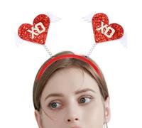Fascia per capelli a cuore, copricapo a cuore, Copricapo rosso a forma di amore, Decorazione per capelli per feste di festival, fotografici per costumi festivi per donne