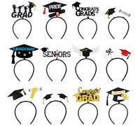 Fascia per Capelli a Forma di Cappello di Laurea - 12 Pezzi Fascie Regolabili per Cappelli di Laurea | Accessori per Eventi e Feste per Scuola Materna Superiore Università Homeschooling Classe