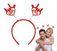 Fascia per capelli a forma di cuore, graziosa e romantica, decorazione copricapo in tessuto glitterato, fascia flessibile e confortevole, costume da vacanza, accessorio per la fotografia per San