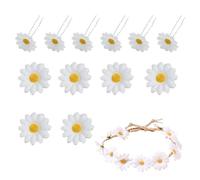 Fascia per capelli a forma di girasole,Accessori per Decorazione Capelli,1 cintura per i capelli di girasole e 6 forchette per i capelli di girasole e 6 clip per i capelli di girasole