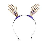 Fascia per capelli a forma di scheletro a forma di mano horror per adulti e bambini, multicolore, trasmissione dal vivo, festa di Natale, cosplay, fasce per capelli per donne per lavare il viso fasce
