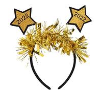 Fascia per Capelli a Forma di Stella di Natale, Cerchietto Resistente alla Frattura, Decoro con Stelle Luminose, Adatta a Tutte Le Taglie - Design Innovativo, Materiale (Stella d'oro 2022)