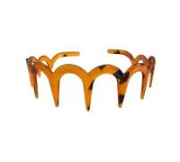 Fascia per capelli a forma di U, alla moda, a forma di U, aggiornata, ampia, a zig zag, in plastica, ondulata, ad alto cranio, per lavare il viso, la cura della pelle, trucco, per uso quotidiano