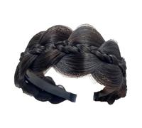 Fascia per capelli a lisca di pesce, ampia fascia per capelli con denti integrati, accessorio per capelli intrecciato alla moda, strumento leggero per lo styling, fascia antiscivolo per il controllo