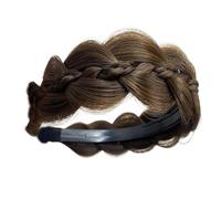 Fascia per capelli a lisca di pesce, ampia fascia per capelli con denti integrati, accessorio per capelli intrecciato alla moda, strumento leggero per lo styling, fascia antiscivolo per il controllo