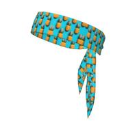 Fascia per capelli a pois con ananas, double face, per sport, unisex, per giocare a palla, fitness e attività all'aperto