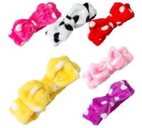 Fascia per capelli a righe per donne e ragazze, accessorio alla moda per spa con fiocco, elastico, semplice, decorativo, casual