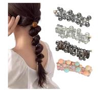Fascia per capelli a spirale non dannosa, fascia per capelli morbida ed elastica e resistente accessorio per capelli con perle sono adatte per le donne da indossare quotidianamente (A)
