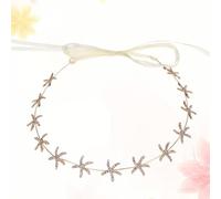 Fascia per Capelli a Stella Dorata con Pietre Brillanti, Oro, Elegante | Lega Decorazione Lucente, per Servizi Fotografici e Feste, Stile Raffinato per Sposa e Damigelle
