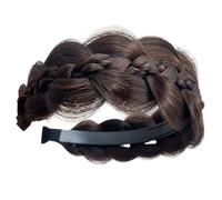 Fascia per capelli a treccia, ampia fascia per capelli a lisca di pesce con denti di presa, accessorio elegante a cerchio con testa intrecciata, comodo design antiscivolo, accessorio decorativo per