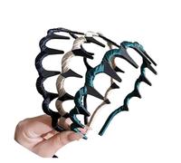 Fascia per capelli a zigzag Fasce for capelli ondulate for donna Fasce for capelli antiscivolo dentate Fasce for capelli sportive for il lavaggio del viso per sport(3pcs)