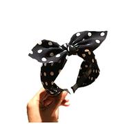 Fascia Per Capelli Abbastanza Trend Trend Wide Banco Bow Brow Knot Cross Dolce Stile Coreano Polka Dot Hairband Cute Hair Hoop Headwear Fascia Per Capelli Donna(B)