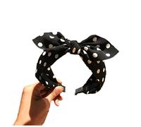 Fascia Per Capelli Abbastanza Trend Trend Wide Banco Bow Brow Knot Cross Dolce Stile Coreano Polka Dot Hairband Cute Hair Hoop Headwear Fascia Per Capelli Donna(A)