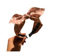 Fascia Per Capelli Abbastanza Trend Trend Wide Banco Bow Brow Knot Cross Dolce Stile Coreano Polka Dot Hairband Cute Hair Hoop Headwear Fascia Per Capelli Donna(D)