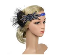 Fascia Per Capelli Accessori for capelli Black Rhinestone Rhinestone perline Sequin Hair Band 1920S Vintage Party Headpiece Donne Fascia Fascia Per Capelli Donna(YM5997 blue)