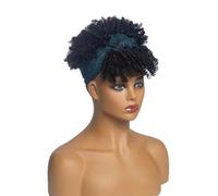 Fascia per capelli africani Parrucca Fascia per capelli Parrucche piccole e ricce marrone scuro graduali Copricapo Capelli afro crespi-J261-6 pollici
