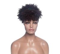 Fascia per capelli africani Parrucca Fascia per capelli Parrucche piccole e ricci castano scuro graduali Copricapo Capelli afro crespi-J261A-6 pollici