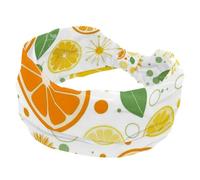 Fascia per capelli alla moda, ampia fascia per capelli da donna, fascia elastica per la testa con crocifisso limone, fascia per capelli a turbante per allenamento sportivo