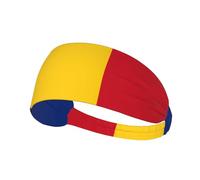 Fascia per capelli alla moda con bandiera della Romania per lo sport, comoda e versatile per l'estate, ciclismo, yoga, ecc