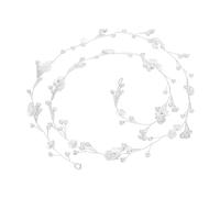 Fascia per capelli alla moda con fiori di perle per spose e principesse | Elegante tiara nuziale e copricapo | Accessori floreali dorati(Silver)