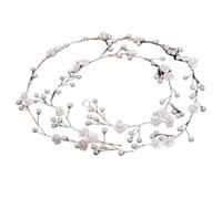 Fascia per capelli alla moda con fiori di perle per spose e principesse | Elegante tiara nuziale e copricapo | Accessori floreali dorati(Gold)